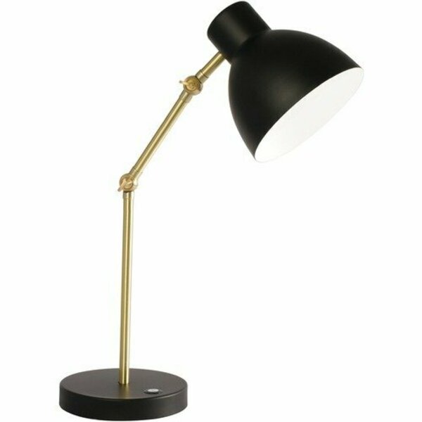 Ottlite Technologies Lamp, 410 Lumens, ClearSun LED, 6inDia Base, 7-22inH, Black/Brass OTTCS01B19SHPR